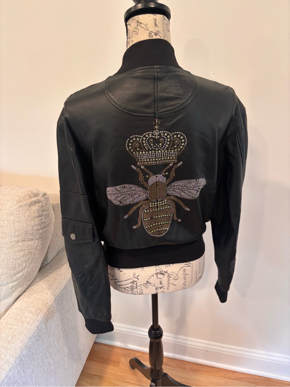 Hipchik Queen Bee Bomber Jacket size small